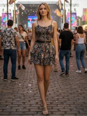 Music Festival Time w/ Bila Multicolor Floral Two Piece Set